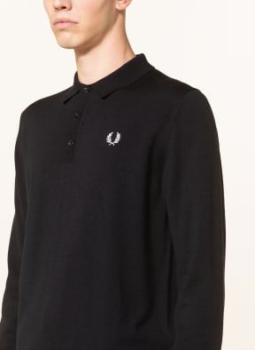 FRED PERRY Knitted polo shirt , Color: BLACK (Image 1)
