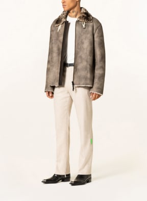 Acne Studios Leather jacket with lambskin, Color: BROWN (Image 1)