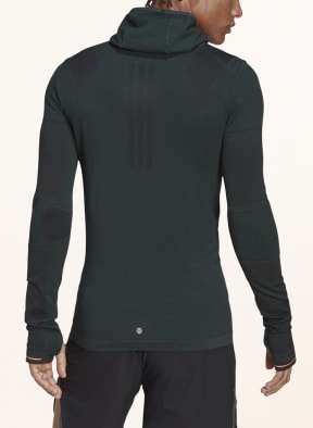adidas Running shirt X-CITY, Color: DARK GREEN/ BLACK (Image 1)