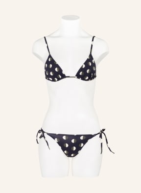 ERES Triangle bikini top LUNE NOCTURNE , Color: DARK BLUE/ KHAKI/ ECRU (Image 1)