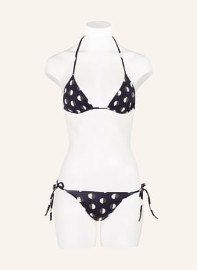 ERES Triangle bikini top LUNE NOCTURNE , Color: DARK BLUE/ KHAKI/ ECRU (Image 1)