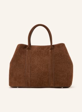 BOGNER Shopper VELLUTO THERESA with removable pouch, Color: BROWN (Image 1)
