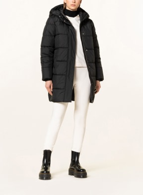 Marc O'Polo DENIM Oversized quilted coat, Color: BLACK (Image 1)
