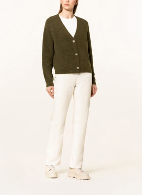 Marc O'Polo DENIM Cardigan with alpaca, Color: OLIVE (Image 1)