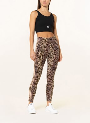 adidas Originals 7/8 leggings with tuxedo stripe, Color: BLACK/ BEIGE (Image 1)