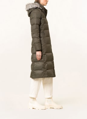 TOMMY HILFIGER Daunenmantel TYRA mit abnehmbarem Kunstpelz, Farbe: KHAKI (Bild 1)
