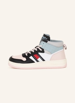TOMMY JEANS High-top sneakers, Color: LIGHT PINK/ BLUE GRAY/ BLACK (Image 1)
