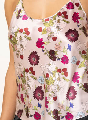 LA PERLA Schlaftop SILK aus Seide , Farbe: ROSÉ/ DUNKELROT/ HELLROT (Bild 1)