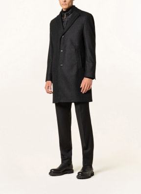 EDUARD DRESSLER Wool coat, Color: BLACK/ GRAY/ DARK GRAY (Image 1)