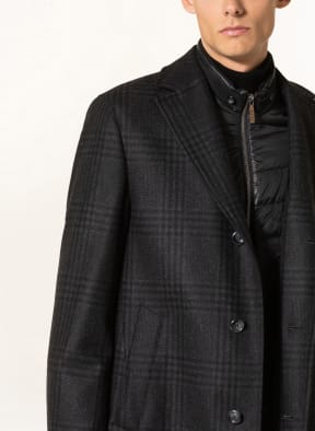 EDUARD DRESSLER Wool coat, Color: BLACK/ GRAY/ DARK GRAY (Image 1)