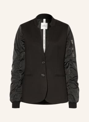 summum woman Blazer im Materialmix, Farbe: SCHWARZ (Bild 1)