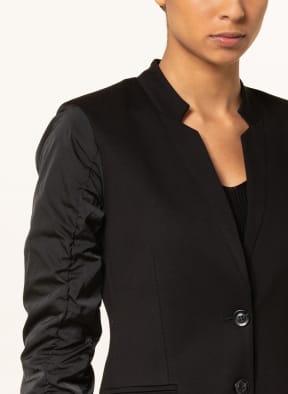 summum woman Blazer im Materialmix, Farbe: SCHWARZ (Bild 1)