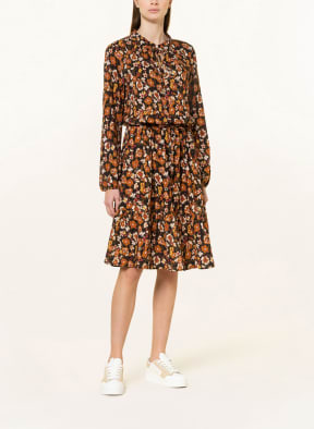 FYNCH-HATTON Dress with ruffles, Color: BLACK/ GREEN/ ORANGE (Image 1)