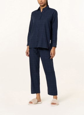 Marc O'Polo Lounge shirt in flannel , Color: DARK BLUE/ BLACK (Image 1)