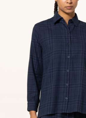 Marc O'Polo Lounge shirt in flannel , Color: DARK BLUE/ BLACK (Image 1)