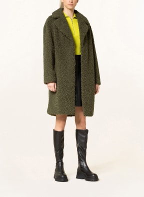 STAND STUDIO Teddyfell-Mantel CAMILLE, Farbe: KHAKI (Bild 1)