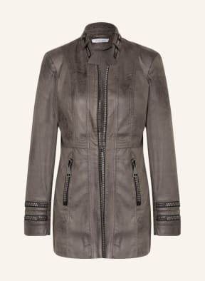 Joseph Ribkoff Jacke in Lederoptik, Farbe: DUNKELGRAU (Bild 1)