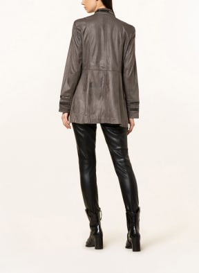 Joseph Ribkoff Jacke in Lederoptik, Farbe: DUNKELGRAU (Bild 1)