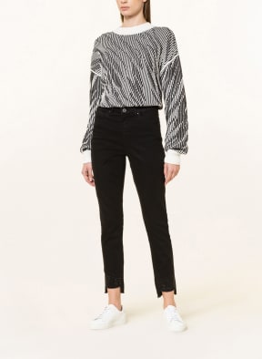 Joseph Ribkoff Jeans with decorative gems , Color: BLACK (Image 1)