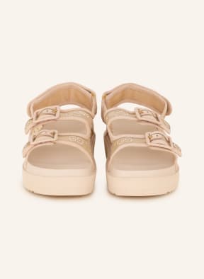 GUCCI Platform sandals with decorative gems, Color: 9960 LT POWDER/SKIN ROSE (Image 1)