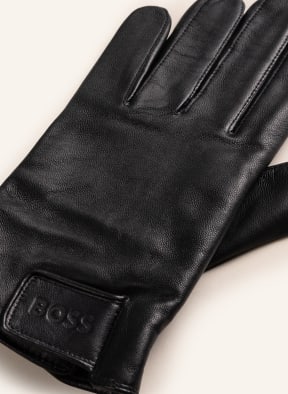 BOSS Lederhandschuhe HELKOP, Farbe: SCHWARZ (Bild 1)