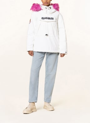 NAPAPIJRI Schlupfjacke SKIDOO mit Kunstpelz, Farbe: WEISS (Bild 1)