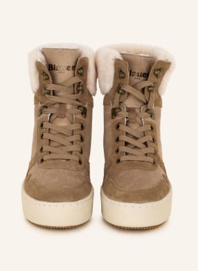 Blauer Schnürboots, Farbe: BEIGE (Bild 1)