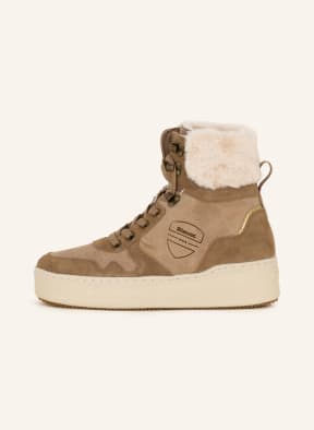 Blauer Schnürboots, Farbe: BEIGE (Bild 1)