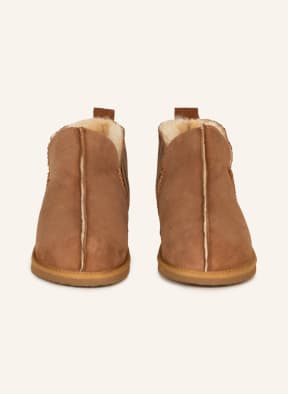 SHEPHERD Hausschuhe ANNIE TIGER, Farbe: COGNAC/ SCHWARZ (Bild 1)