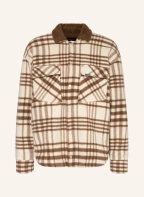 REPRESENT Overshirt , Color: CREAM/ BROWN (Image 1)