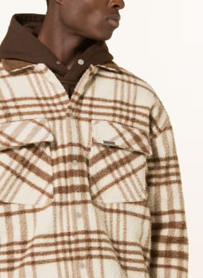 REPRESENT Overshirt , Color: CREAM/ BROWN (Image 1)