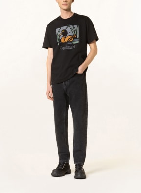 carhartt WIP T-shirt, Color: BLACK/ DARK ORANGE/ GRAY (Image 1)
