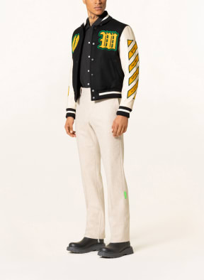 Off-White Bomber jacket in mixed materials, Color: ECRU/ BLACK/ DARK YELLOW (Image 1)