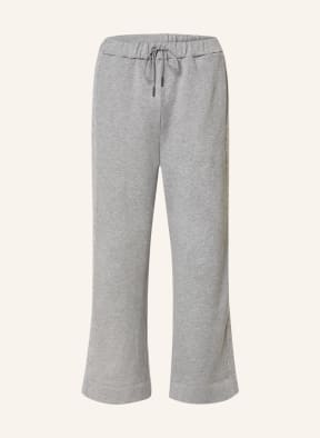 FABIANA FILIPPI Sweatshirt fabric culottes with tuxedo stripes, Color: GRAY (Image 1)
