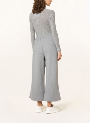 FABIANA FILIPPI Sweatshirt fabric culottes with tuxedo stripes, Color: GRAY (Image 1)