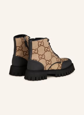GUCCI Lace-up boots, Color: 2590 CAMEL EBONY/NERO (Image 1)