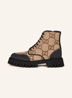 GUCCI Lace-up boots, Color: 2590 CAMEL EBONY/NERO (Image 1)
