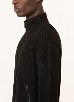 ZEGNA Strickjacke aus Cashmere, Farbe: SCHWARZ/ DUNKELGRAU (Bild 1)