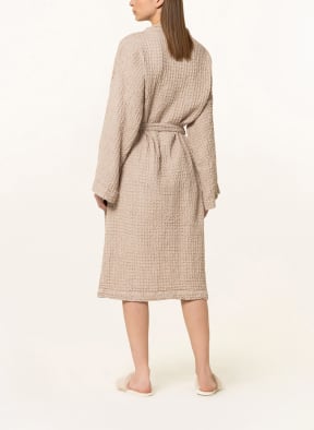 LUHTA HOME Unisex bathrobe PELLAVA , Color: BEIGE (Image 1)