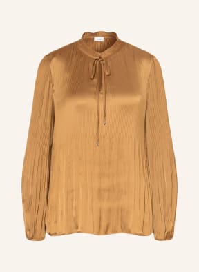 s.Oliver BLACK LABEL Plissee-Blusenshirt, Farbe: COGNAC (Bild 1)