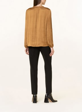 s.Oliver BLACK LABEL Plissee-Blusenshirt, Farbe: COGNAC (Bild 1)