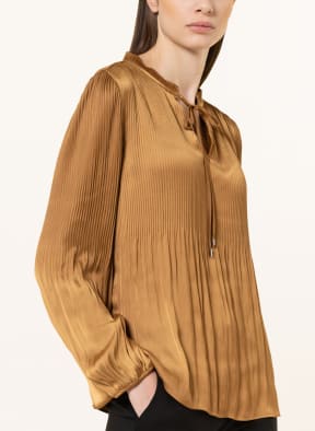s.Oliver BLACK LABEL Plissee-Blusenshirt, Farbe: COGNAC (Bild 1)