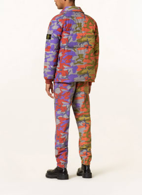 STONE ISLAND Down jacket, Color: DARK ORANGE/ DARK PURPLE/ GRAY (Image 1)