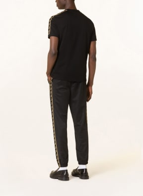 FRED PERRY T-shirt with tuxedo stripes , Color: BLACK/ GOLD (Image 1)