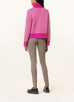 MOS MOSH Rollkragenpullover AIDY, Farbe: FUCHSIA/ HELLGRAU (Bild 1)