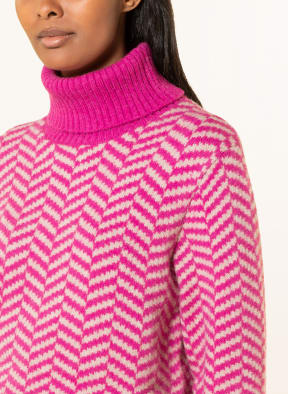 MOS MOSH Rollkragenpullover AIDY, Farbe: FUCHSIA/ HELLGRAU (Bild 1)