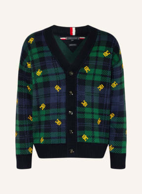 TOMMY HILFIGER Strickjacke, Farbe: DUNKELBLAU/ DUNKELGRÜN/ DUNKELGELB (Bild 1)