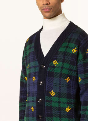 TOMMY HILFIGER Strickjacke, Farbe: DUNKELBLAU/ DUNKELGRÜN/ DUNKELGELB (Bild 1)