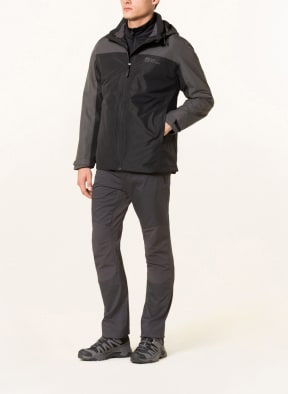 Jack Wolfskin 3-in-1 jacket TAUBENBERG, Color: BLACK/ GRAY (Image 1)