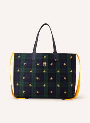 TOMMY HILFIGER Shopper ICONIC mit Pouch , Farbe: GRÜN/ DUNKELBLAU/ SCHWARZ (Bild 1)